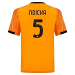 Günstige Fußballtrikots AS Roma Ndicka 5 Auswärtstrikot 2025-26 Kurzarm